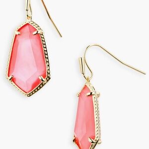 Kendra Scott Alexandria Geometric Drop Earrings in Gold Pink Illusion
